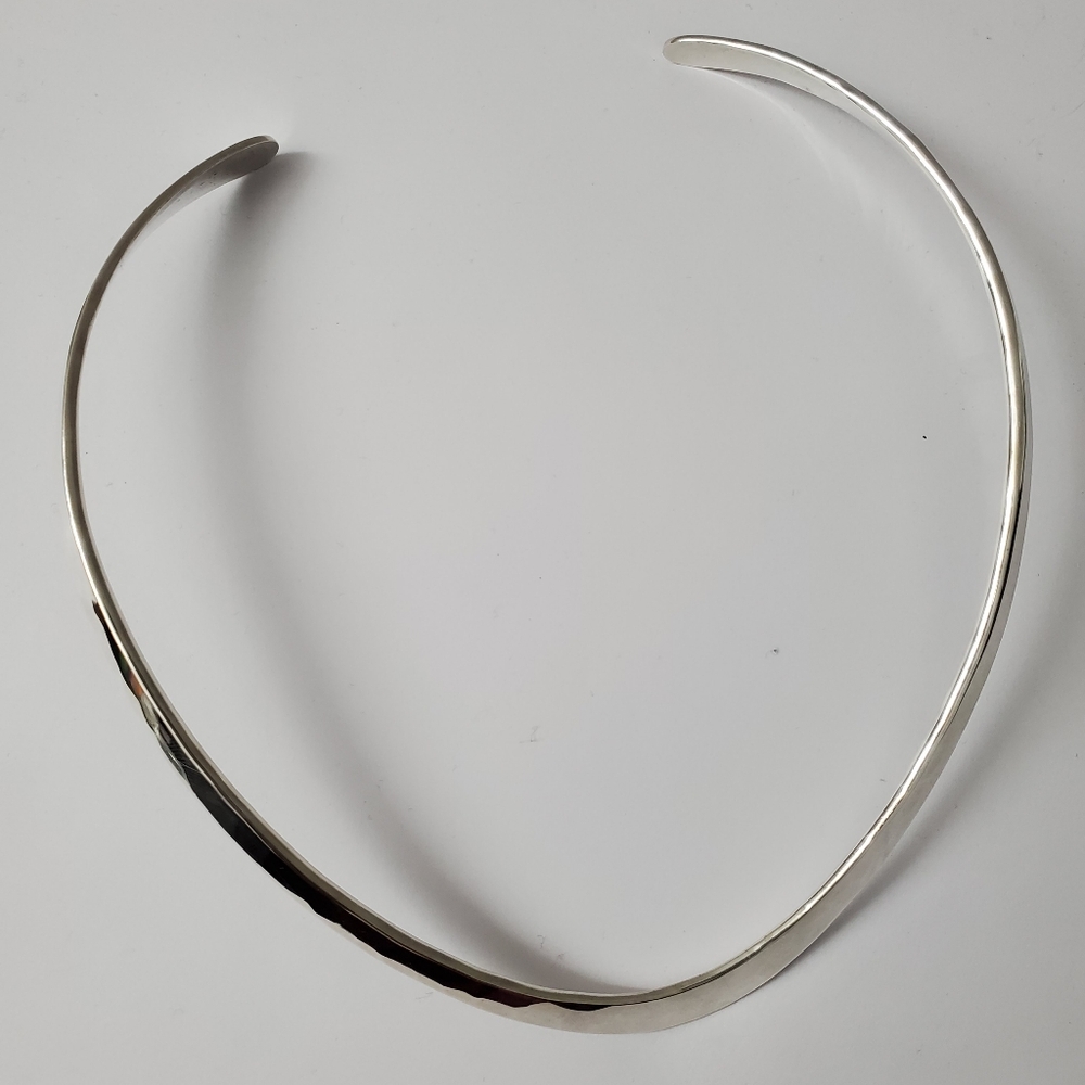 Sterling Silver 925 Solid Sterling Heavy V Neck C… - image 3